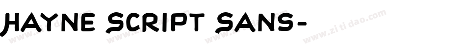 Hayne Script Sans字体转换